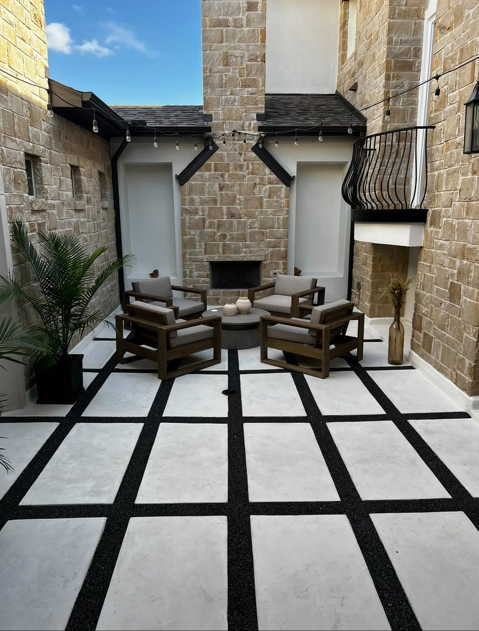 Stone courtyard retreat